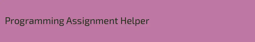 Programming Assignment Helper